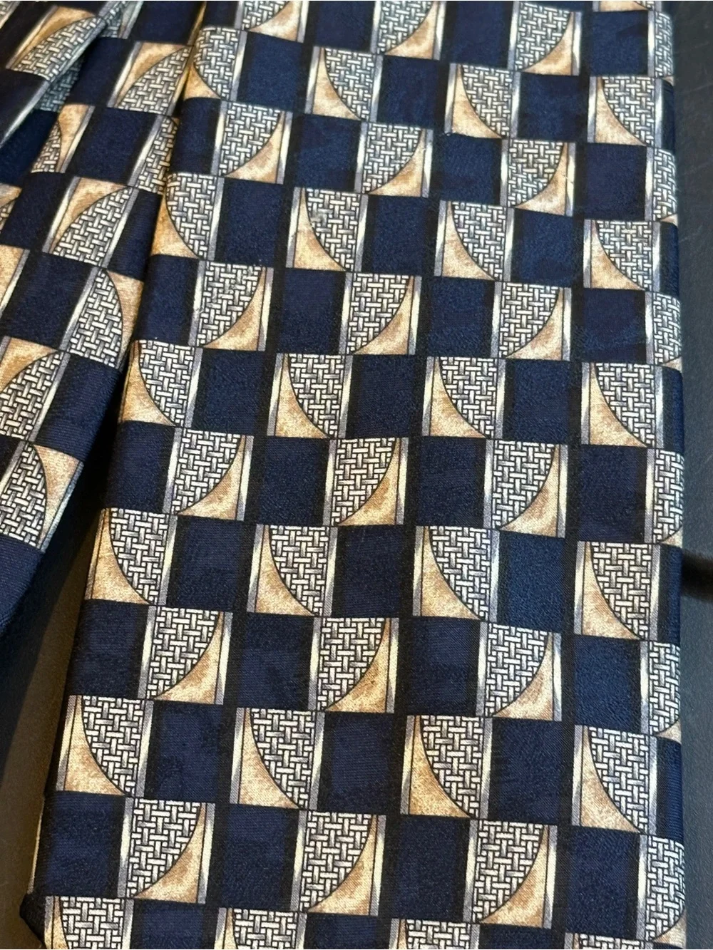 Men's Geometric Tie Croft & Barrow Hand made